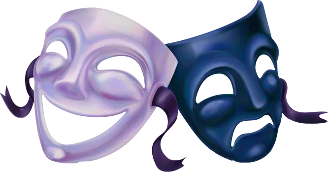 Comedy and tragedy masks